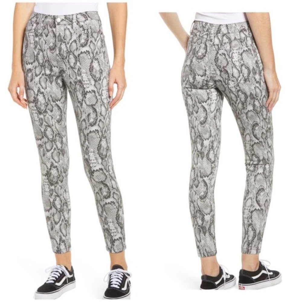 White House Black Market Snakeskin Print "The Skinny Ankle" Hi-Rise Pant